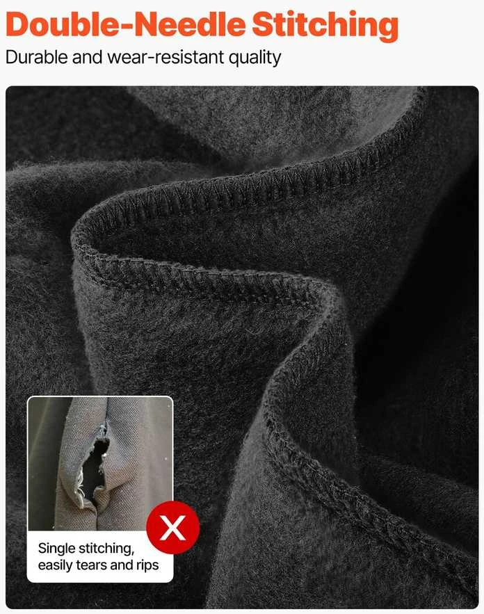 VEVOR Vyriškas megztinis su gobtuvu, juodas