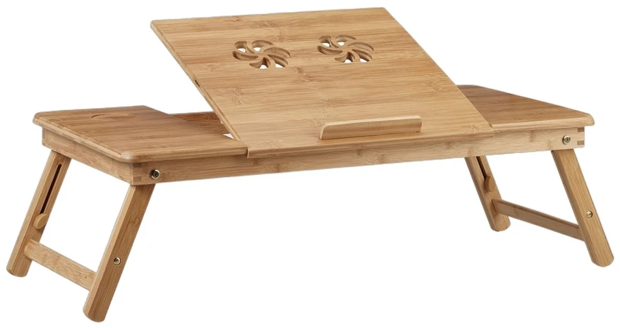 Relaxdays XL bambukinis nešiojamojo kompiuterio stalas