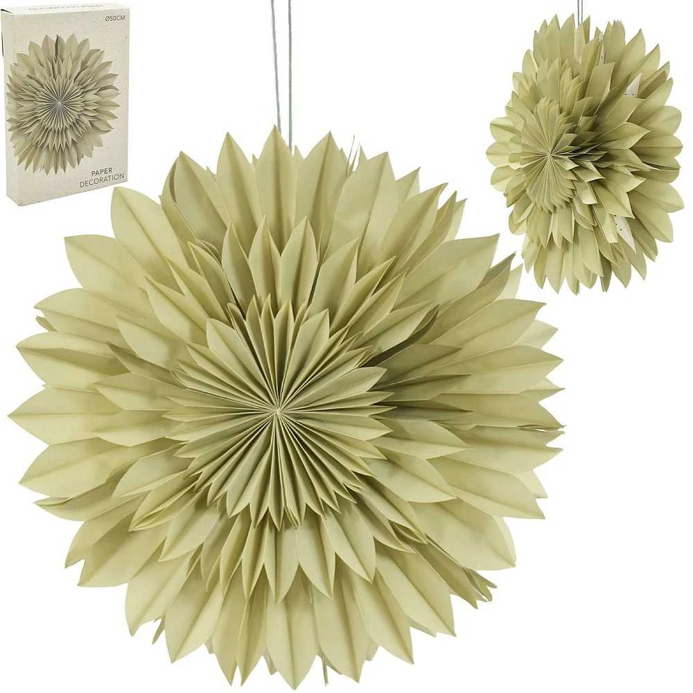Christmas Decoration Žalia dekoratyvinė popierinė 3D žvaigždė 50 cm
