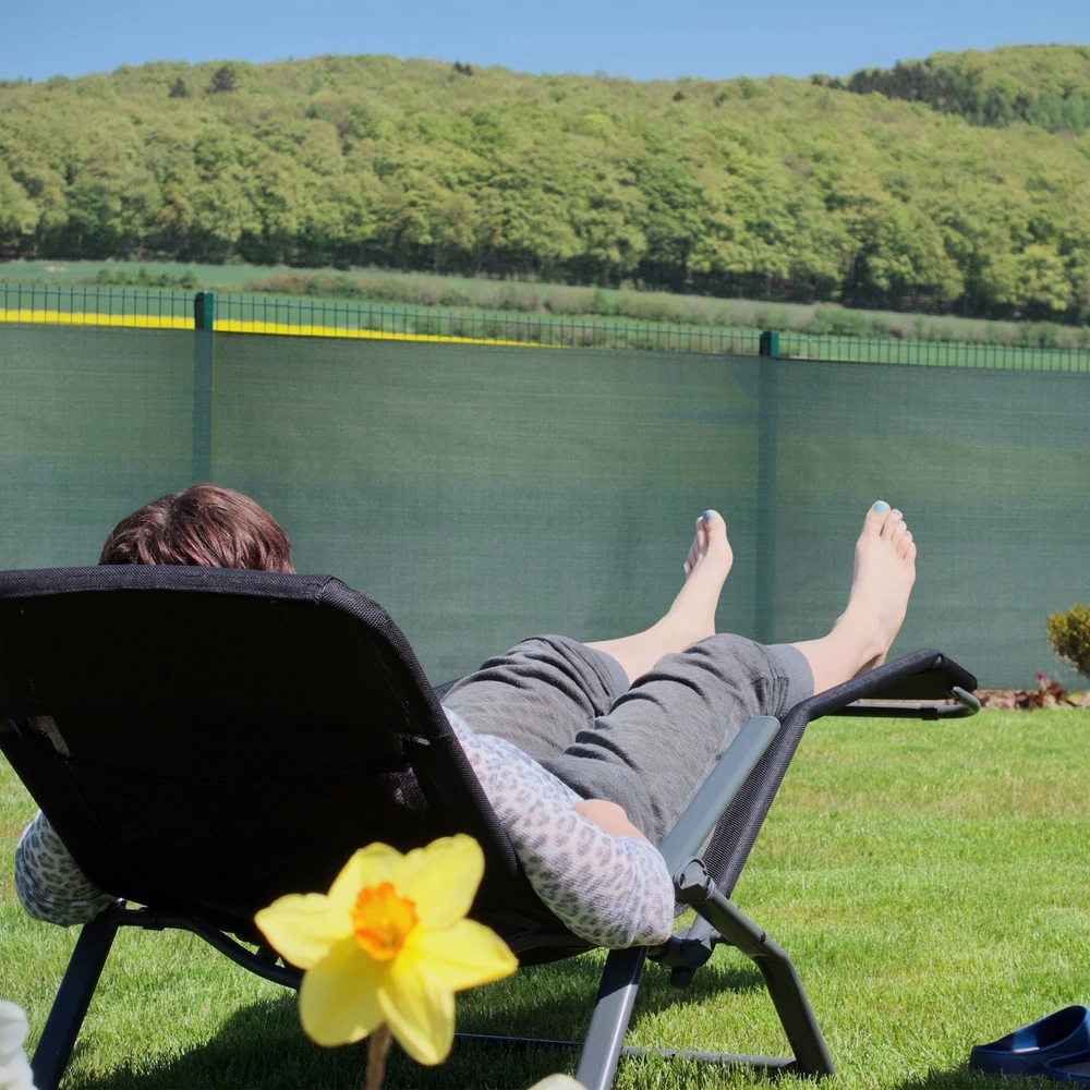 Relaxdays Žalia tvoros tinklinė uždanga 1 m
