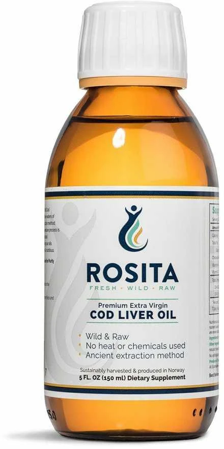 Rosita EVCLO ypač tyras menkių kepenėlių aliejus, 150 ml.