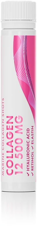 Swedish Nutra jūrinis kolagenas 12 500 mg. su hialurono rūgštimi ir retinoliu šotas, 1 vnt.