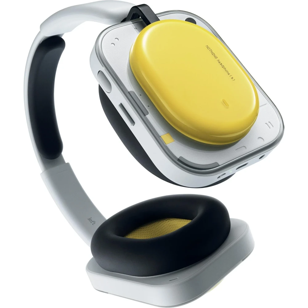 Nothing Headphone (a) – Geltonas modelis su pasuktu kaušeliu