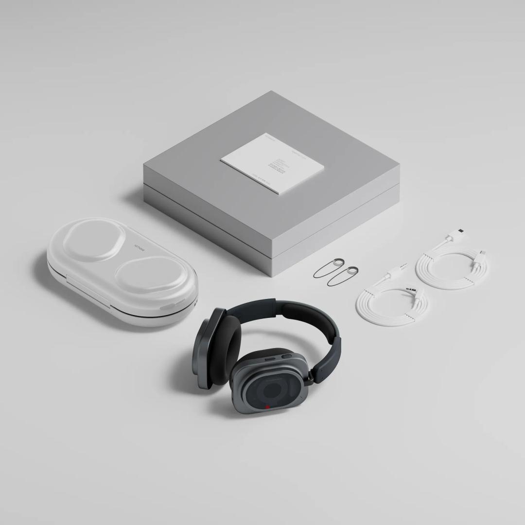 Ausinės Nothing Headphone (1) Pro, balta aprašymas - Prekės nuotrauka