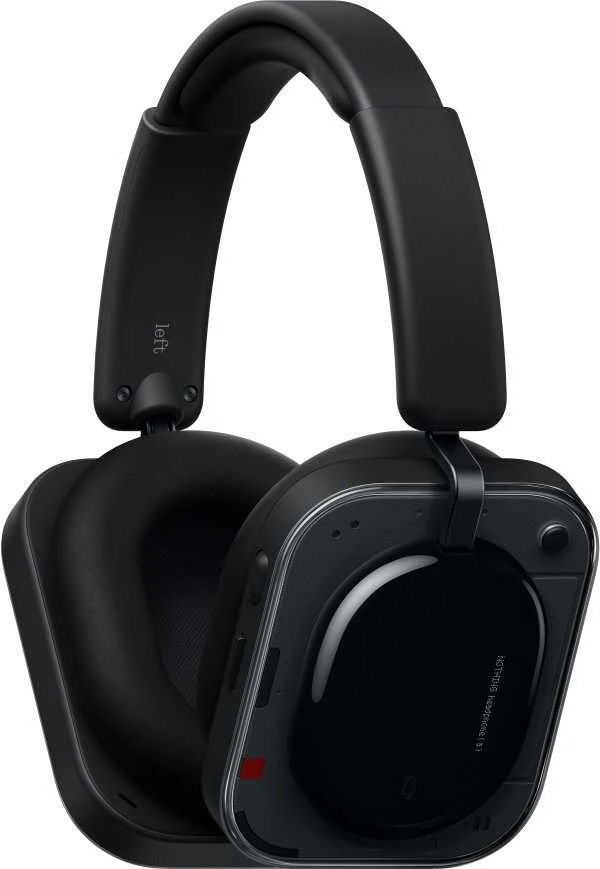 Nothing Headphone (a) juodos ausinės su permatomu korpusu