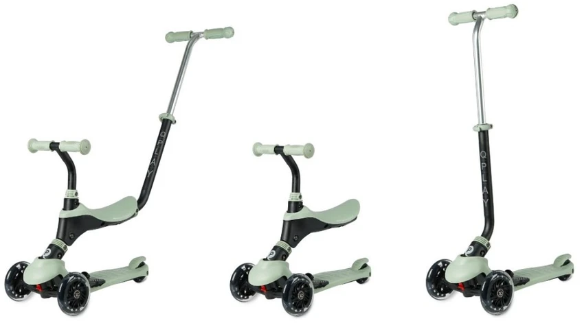 MILLY MALLY 5691 Qplay Sema Pro 3in1 Motoroleris žalias