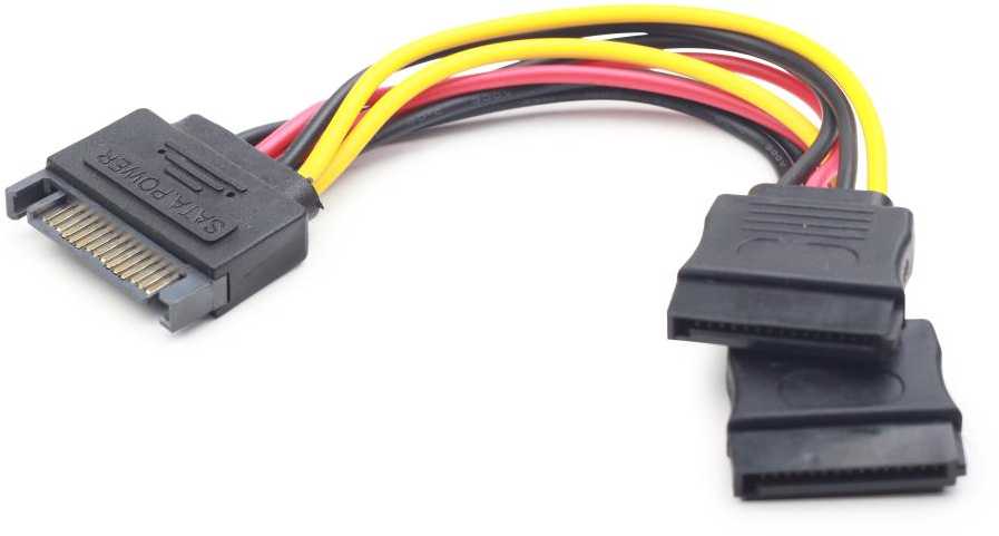 GEMBIRD CC-SATAM2F-01 maitinimo skirstytuvas SATA 15 kontaktų -&gt; 2x SATA HDD - tiesus