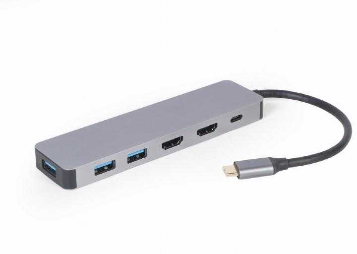 I / O ADAPTER USB-C TO HDMI / USB3 / 3IN1 A-CM-COMBO3-03 GEMBIRD, žema ...