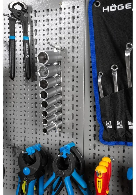 Hogert 1/2" long hex socket wrench set, 8 pcs.