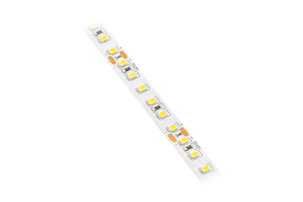 GTV 24V 2835 blykstės juosta, 600 LED neutralios baltos spalvos 4000K, 78W, be gelio 10 mm, ri
