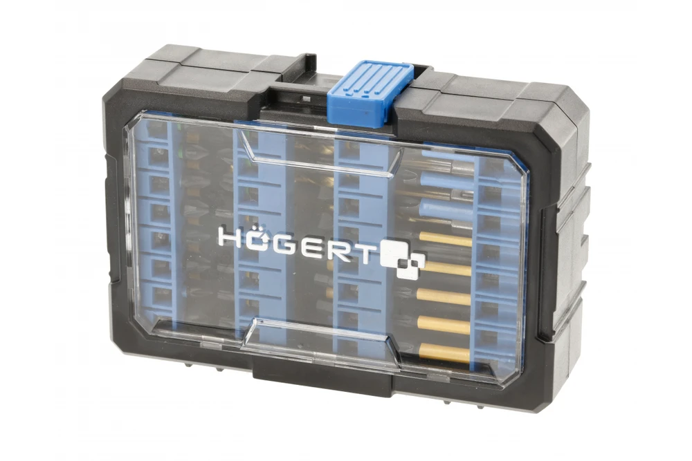 Grąžtų ir sukimo antgalių rinkinys Hogert HT1S803; 56 vnt.