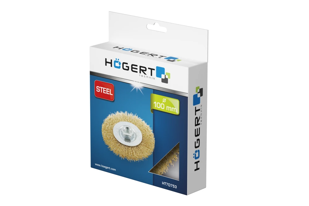 HOGERT Abrasive brush 100mm, steel, M14