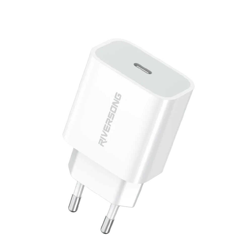 Riversong laidinis įkroviklis PowerKub 20 1x USB-C 20W baltos spalvos AD75