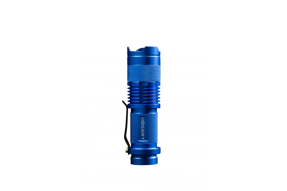 Hogert Aliuminio kišeninis žibintuvėlis, 1 * AAA / 1 * 14500 3.7v (be baterijos), 5W, 250lm, IP20