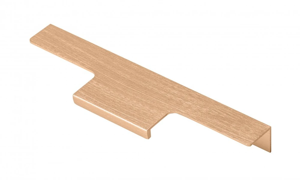 Aluminum handle LIND C = 150/128/18 mm brushed auksinis
