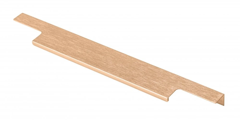 Aluminum handle LIND C = 256/296/18 mm brushed auksinis