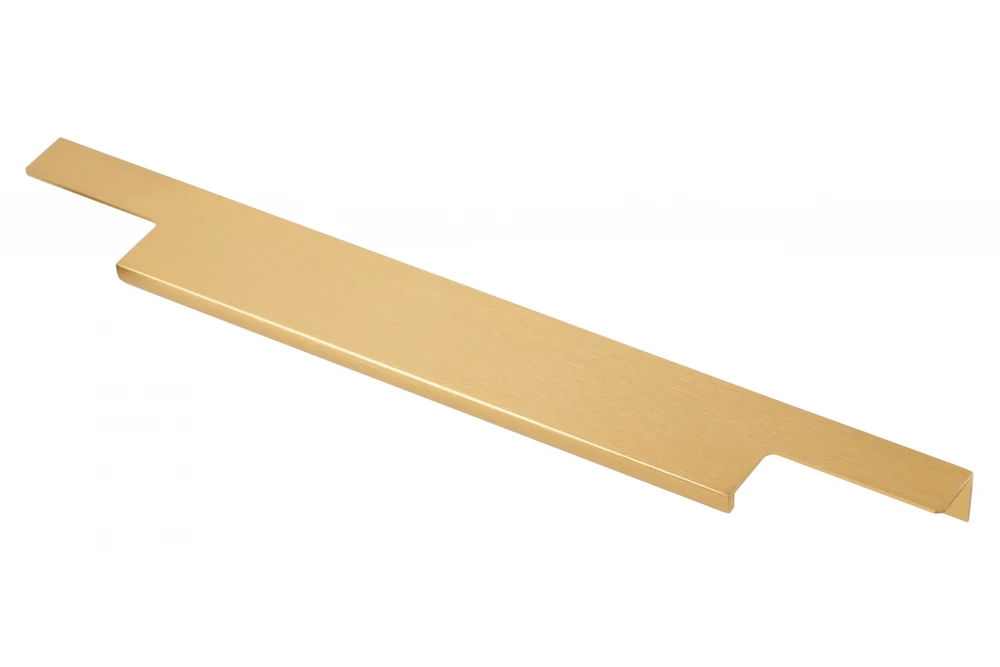 Aluminum handle LIND C = 320/396/18 mm brushed auksinis