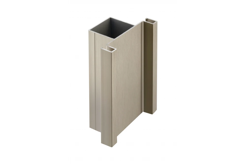 Aluminum profile, handleless system VELLO, T two-sided, inox, length 3 m