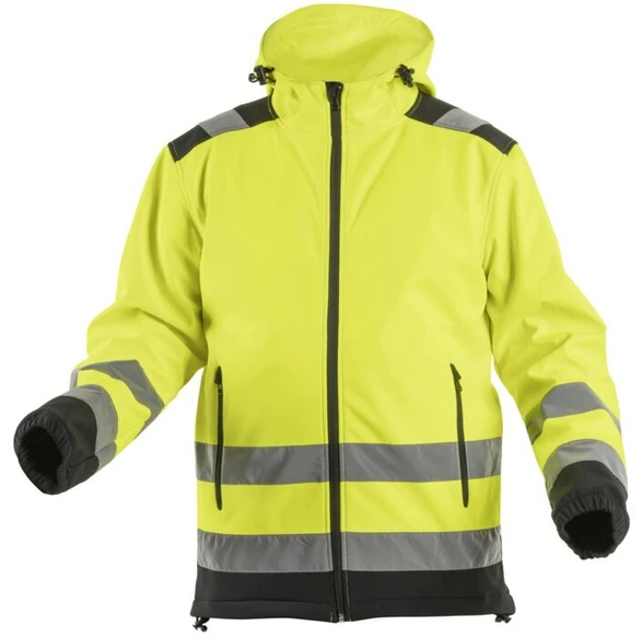 ARGEN įspėjamoji softshell striukė su gobtuvu geltona 3XL