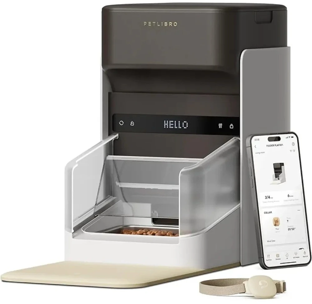 Atpažįstanti augintinį automatinė šėrykla 3l Petlibro One RFID PF301, juoda