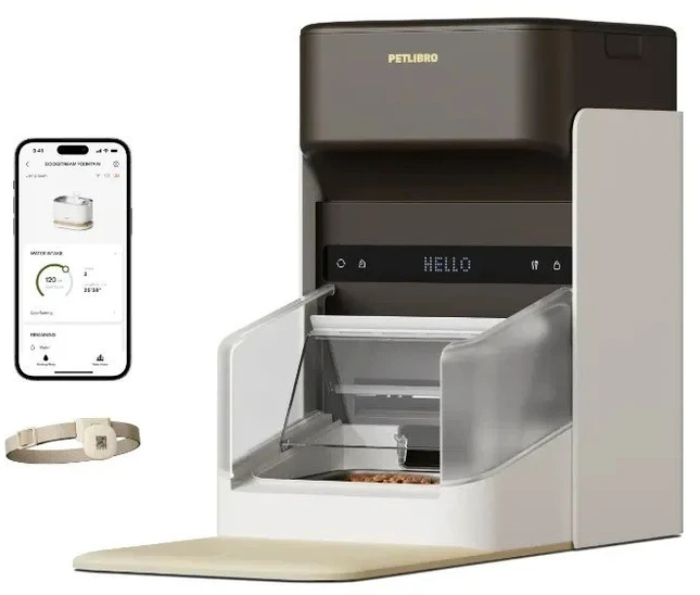 Atpažįstanti augintinį automatinė šėrykla 3l Petlibro One RFID PF301, juoda