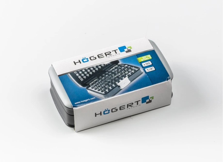Sukimo antgalių komplektas Hogert HT1R461; 1/4''; 50 vnt.