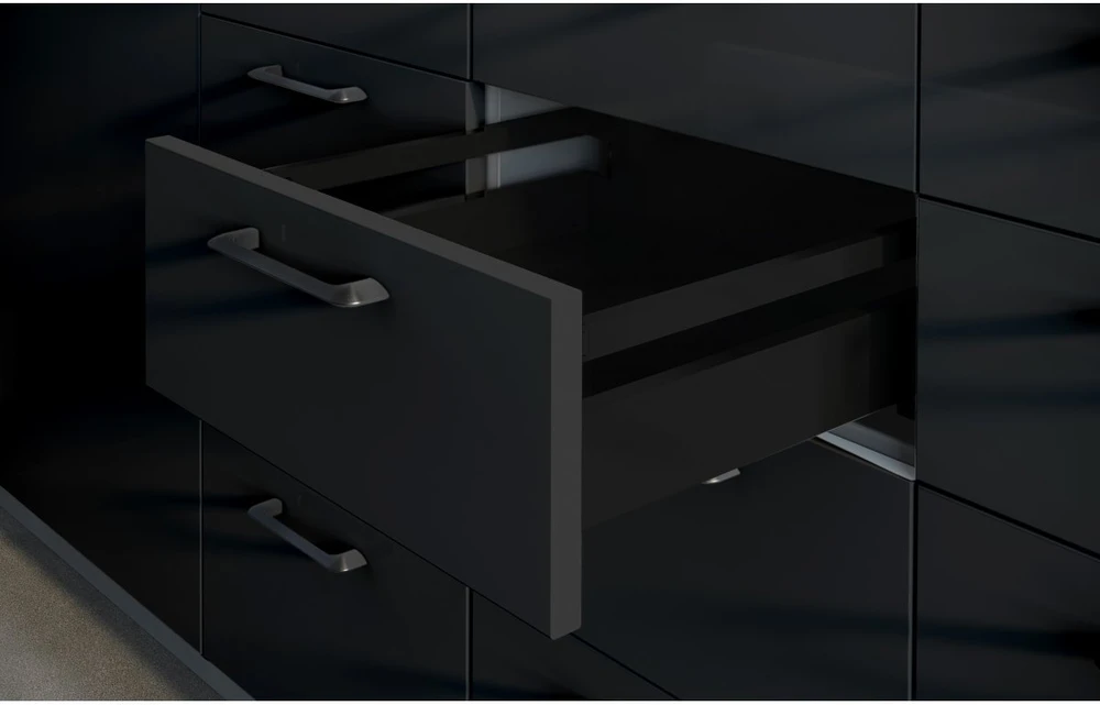 AXIS PRO GTV Drawer, H=86 mm, L=400 mm, soft-close, full extension, juodas (C)