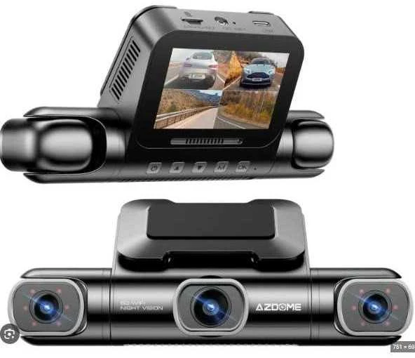 AZDome M660 2K 1440p + 3x 1080p, GPS, Wi-Fi, 128GB, valdymas balsu - vaizdo registratorius su keturiomis kameromis
