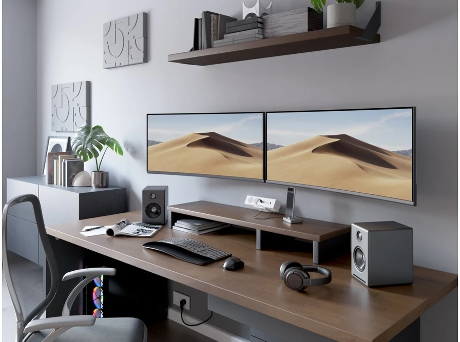 GTV Baldų lizdas BAR, 2x schuko lizdas, 1xUSB A, 1xUSB C. 1xRJ45, 1xHDMI,, kabelis 1,5 m, vnt.