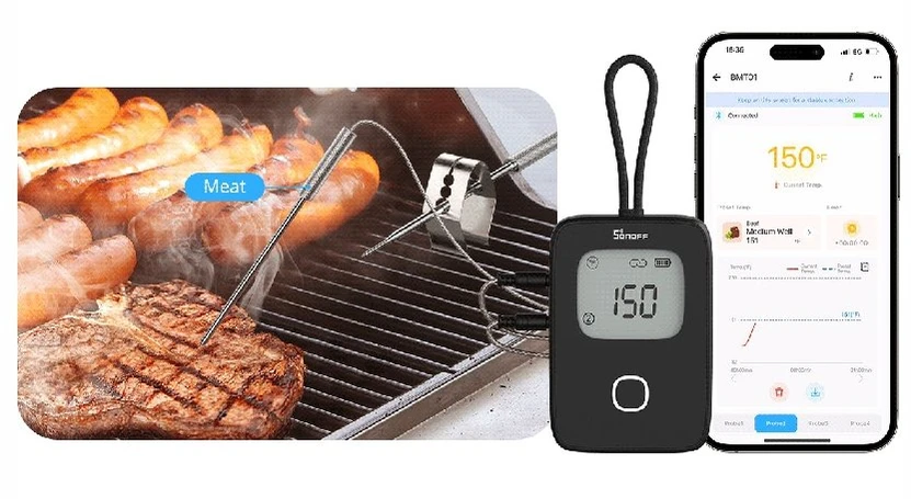 Sonoff BMT01 BBQ išmanusis Bluetooth termometras