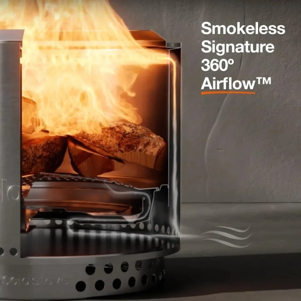 Bedūmis ugniakuras SoloStove Bonfire 2.0 + stovas, juodas