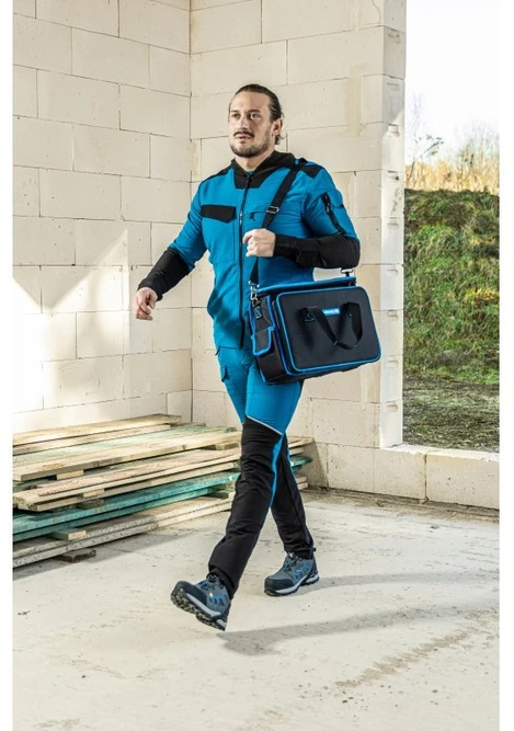 Mėlyna BEELITZ elastic trausers ocean mėlynas/juodas S (48)