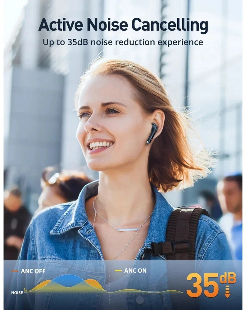 Belaidės ausinės TaoTronics TT-BH1118, juodos