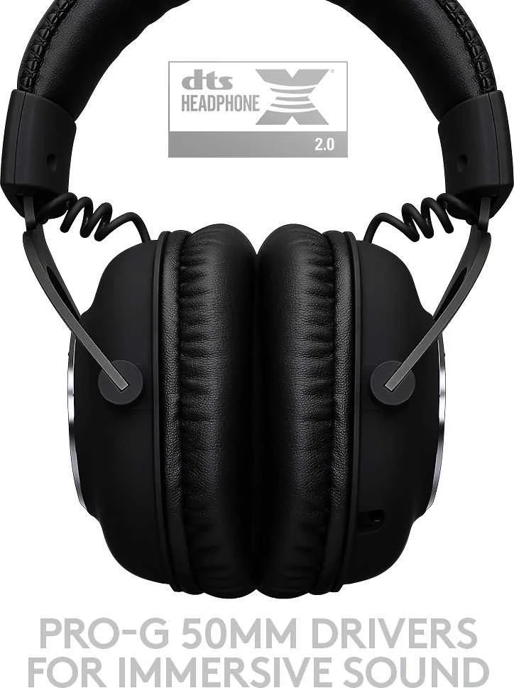 Belaidės žaidimų ausinės Logitech PRO X serijos, Juodos spalvos (Pažeista pakuotė)