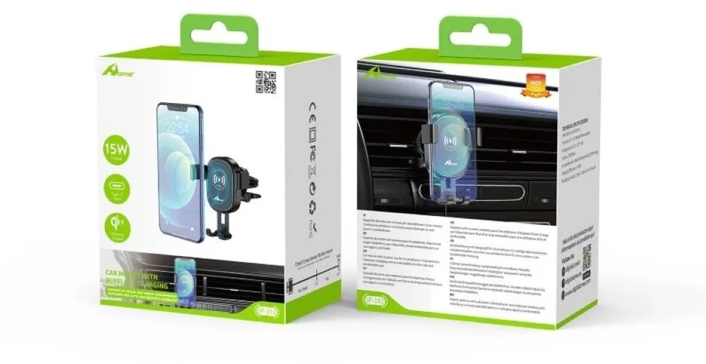 Belaidis automobilinis įkroviklis – laikiklis Digitalome SP-161, juodas