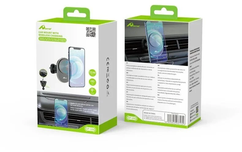 Belaidis automobilinis įkroviklis – laikiklis Digitalome SP-166, juodas
