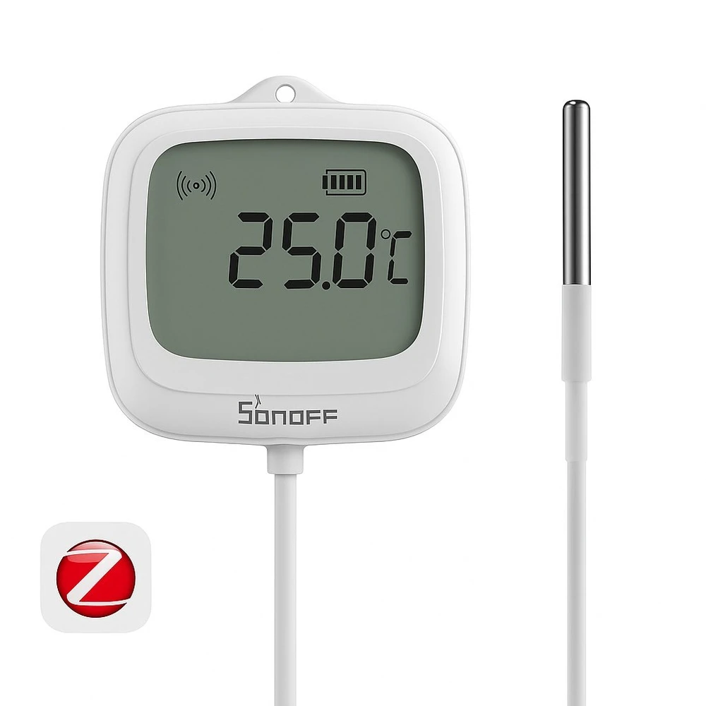 Sonoff SNZB-02LD Zigbee 3.0 temperatūros belaidis sensorius IP65