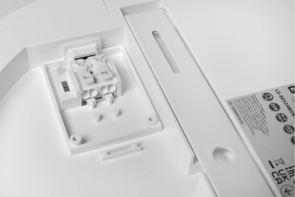 BESA lubinis šviestuvas, LED, 24W, 2400lm, 3000K, AC180-250V, IP54, IK10, PC+PC, apvalus,