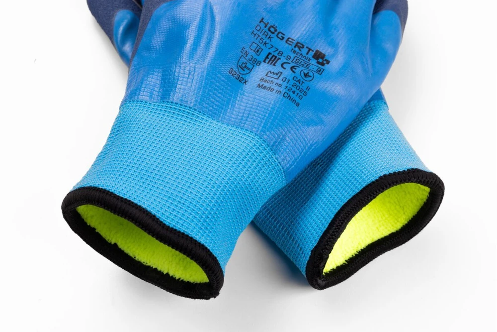 GTV DIRK insulated pirštinės latex-coated mėlynas 10