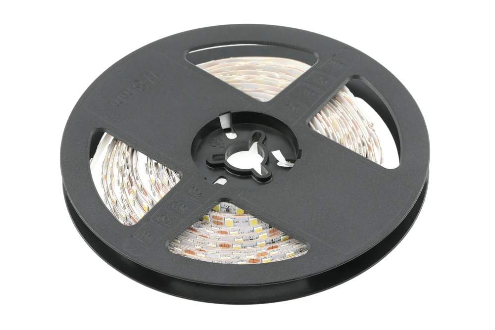 GTV Blykstės 2835, 600 LED neutralios baltos spalvos, 60W, be gelio, 10 mm, ritinys 5 m, 12 V