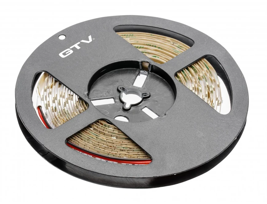 GTV Blykstės juosta 2835, 300 LED šaltai balta, 33 W, be gelio, 8 mm, ritinys 5 m, 12 V