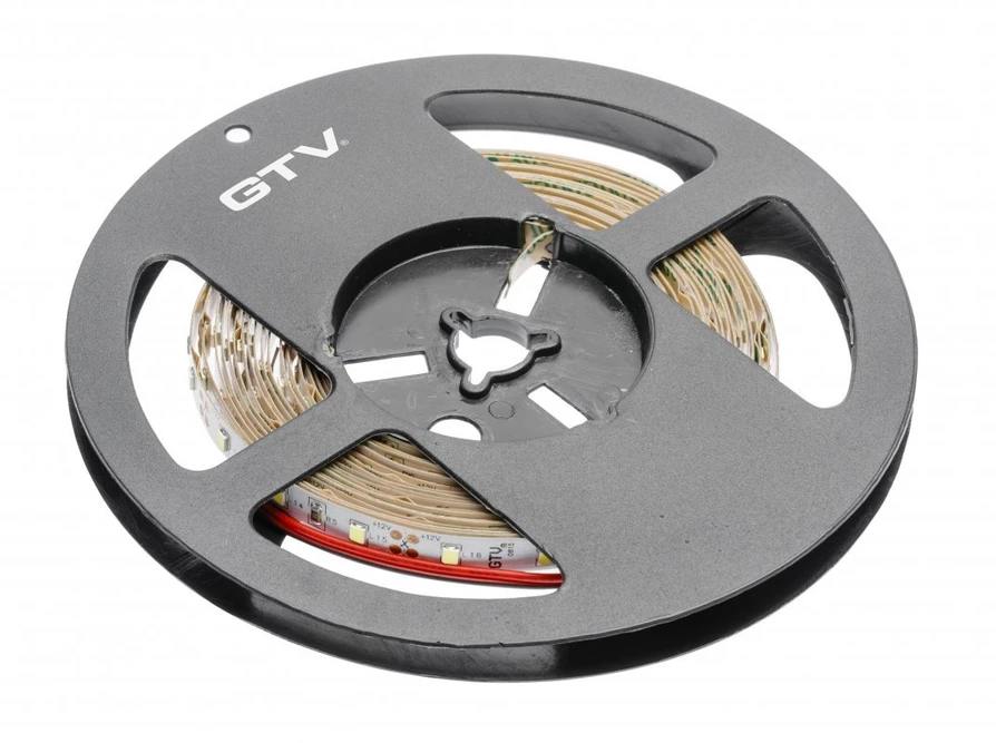 GTV Blykstės juostelė 2835, 300 LED šiltai balta, 30W, be gelio, 8 mm, ritinys 5 m, 12 V