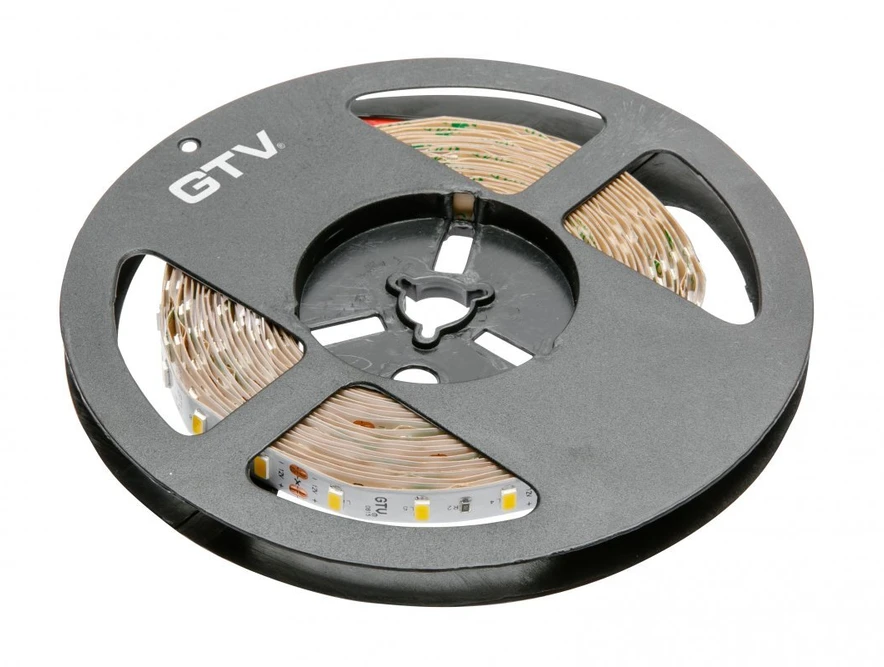 GTV Blykstės juostelė 5630, 300 LED šiltai baltos spalvos, 80W, atspari vandeniui 10 mm, ritin
