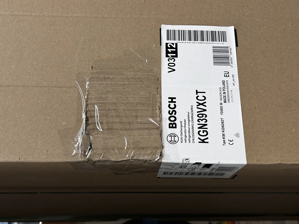 Bosch KGN39VXCT Serija 4, Laisvai statomas šaldytuvas-šaldiklis su šaldiklio skyriumi apačioje, 203 x 60 cm, Juodas šlif (Pažeista pakuotė)