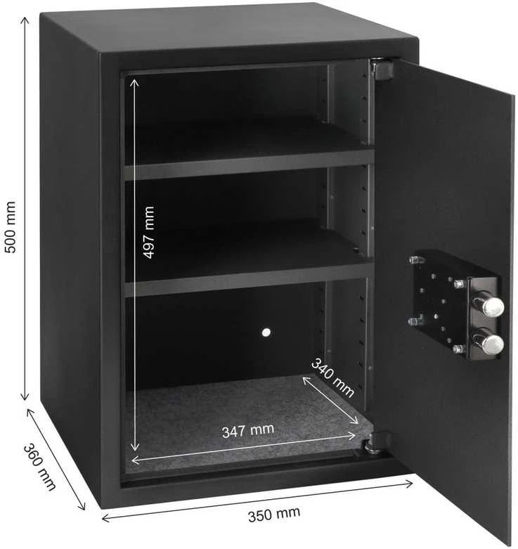 Brihard Business XL K Black Pearl biuro seifas