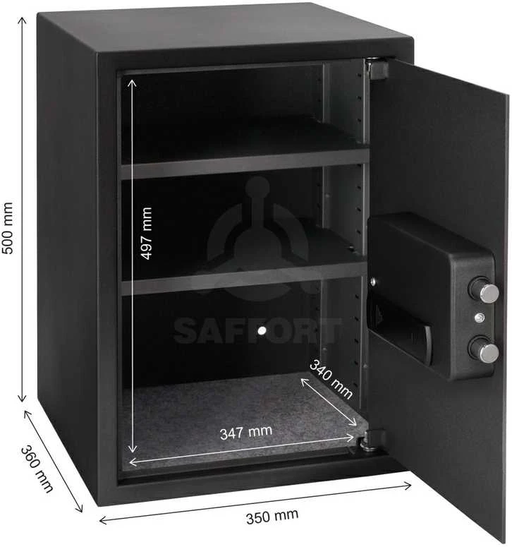 Brihard Business XL LCD E Black Pearl biuro seifas