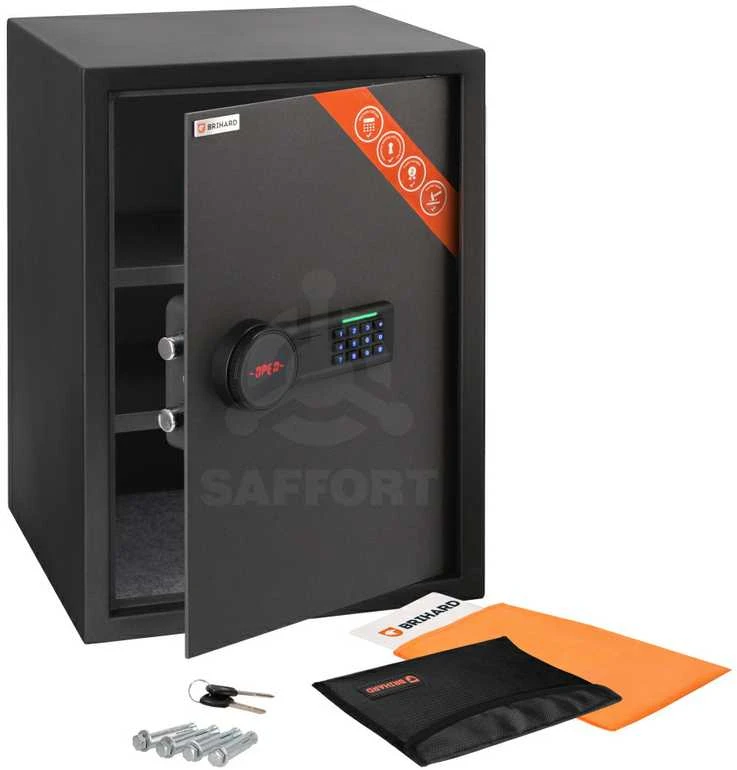Brihard Business XL LCD E Black Pearl biuro seifas
