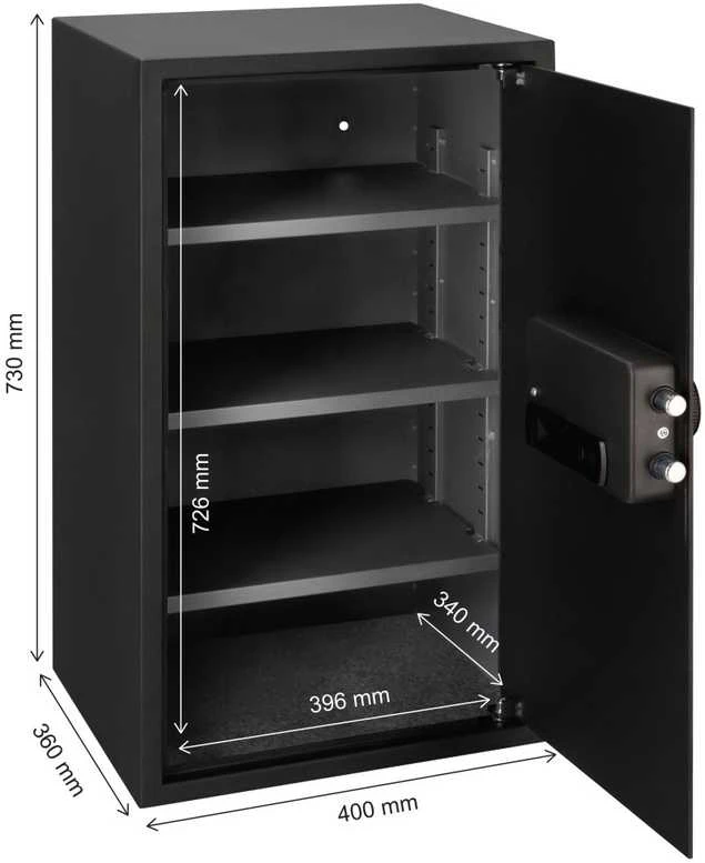 Brihard Business XXL Biometric Black Pearl biuro seifas