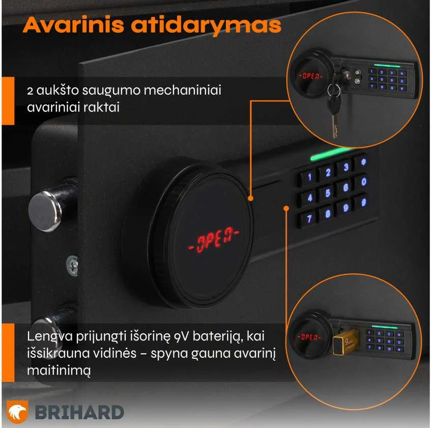 Brihard Family LCD Black Pearl Baldinis seifas