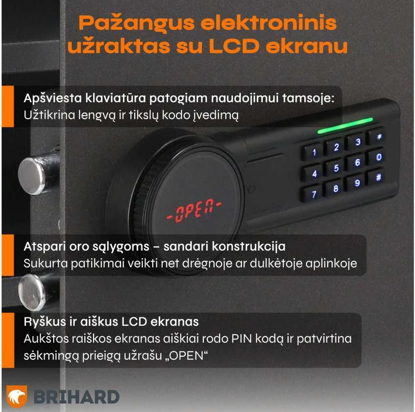 Brihard Family LCD Black Pearl Baldinis seifas
